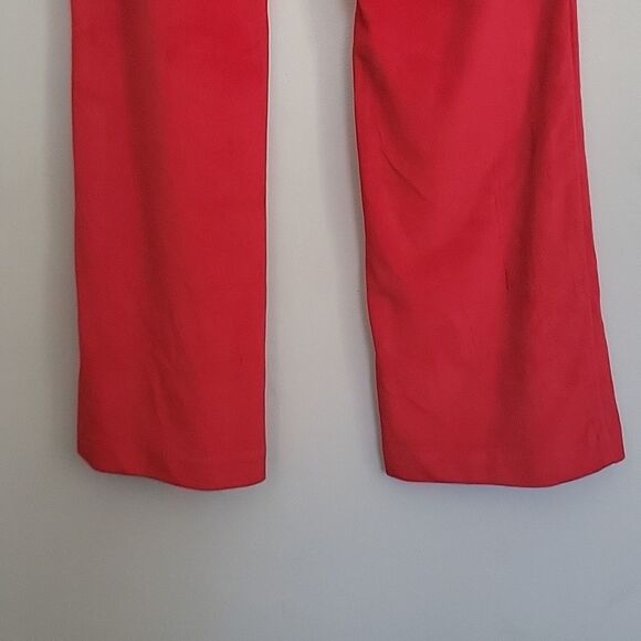 Maison d' Amelie Red Pants Woman size 8 Soft velour like Trouser NWOT - Picture 9 of 15